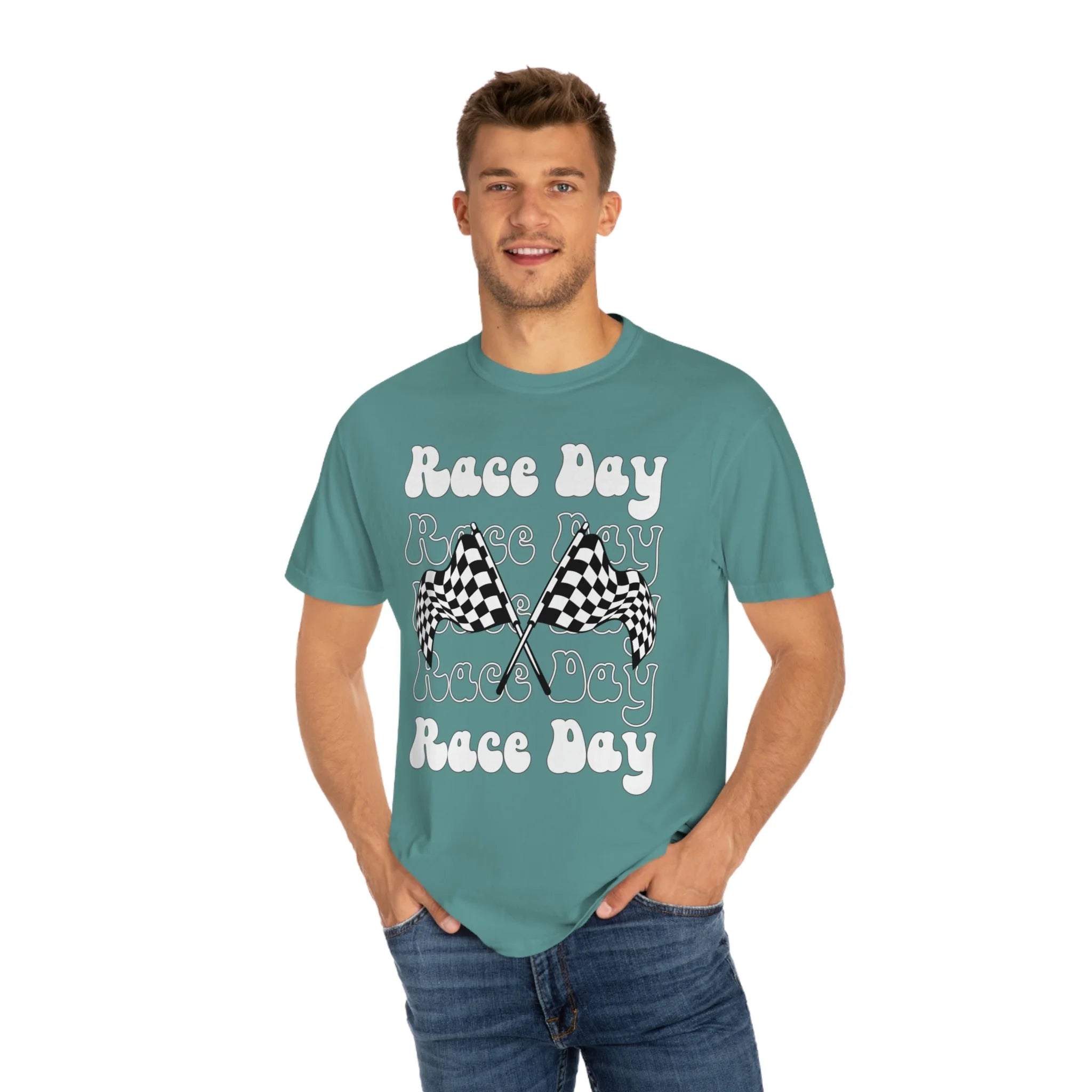 Checkered Flag Drag Racing Tee Y9828