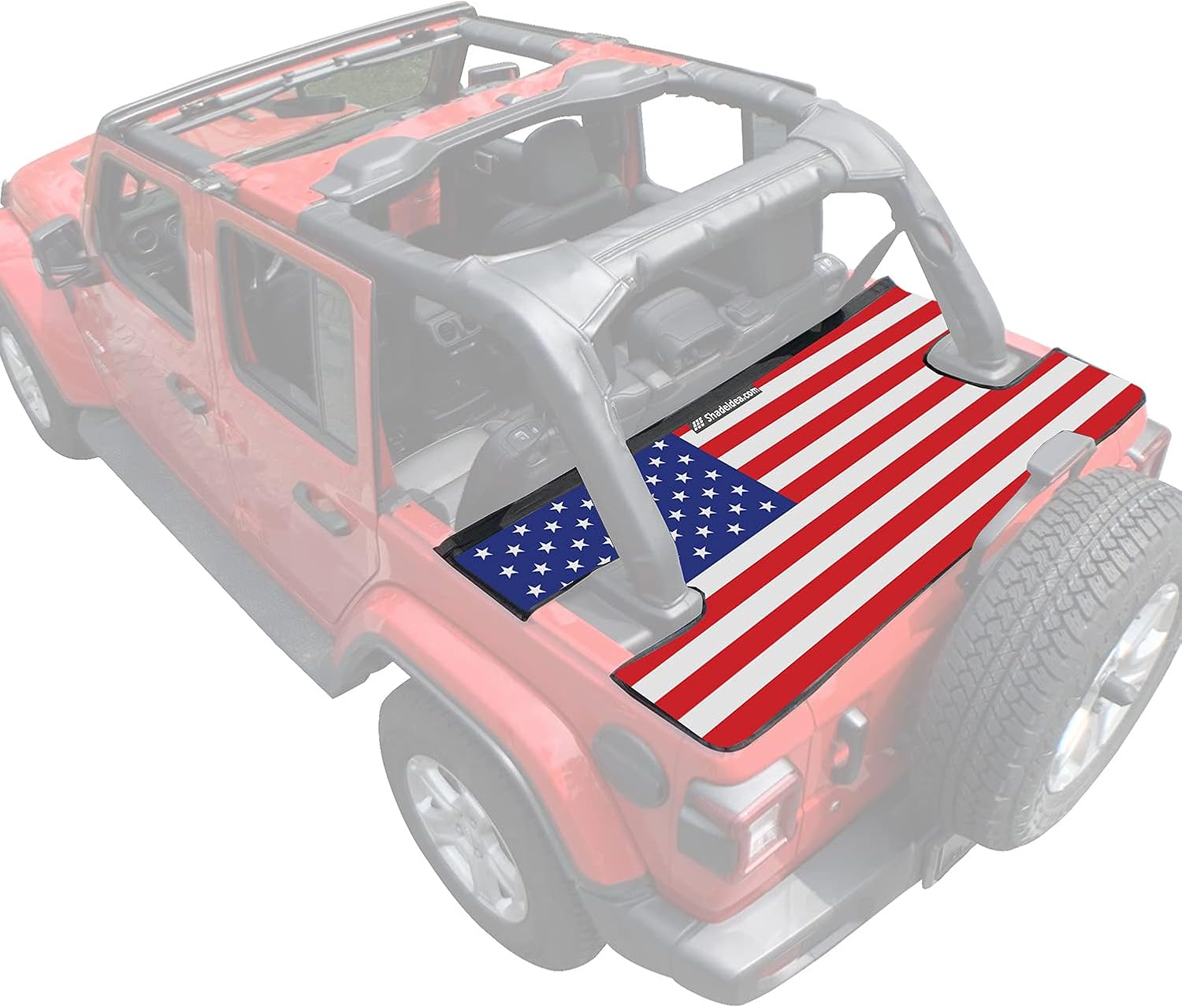 Black Vinyl Tonneau Cover for Jeep Wrangler JK Unlimited 4 Door E5616