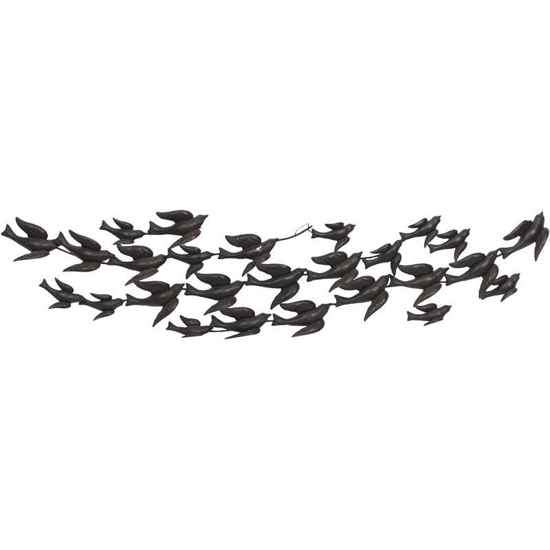 Black Metal Coastal Birds Wall Decor E678546