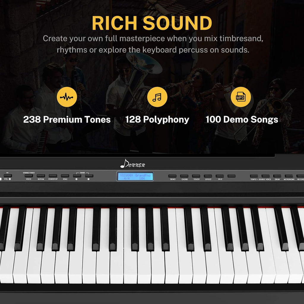 88 Key Full Size Weighted Digital Piano with Sustain Pedal R730