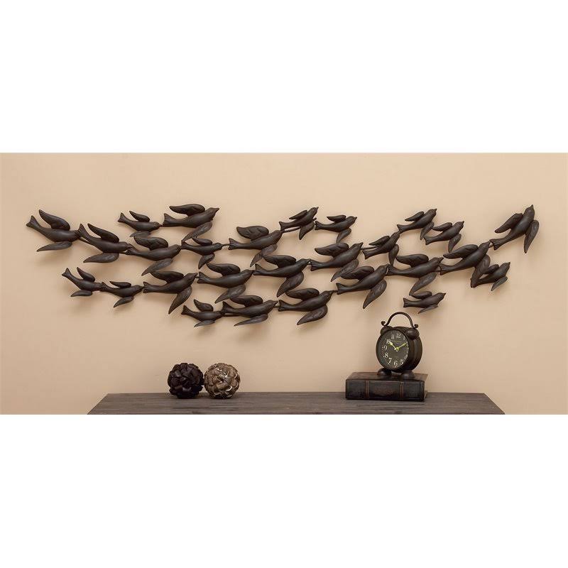Black Metal Coastal Birds Wall Decor E678546