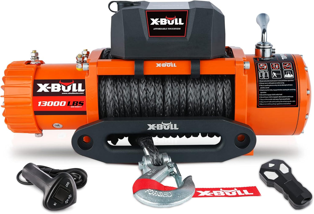 13500 lb. Synthetic Rope Electric Winch Kit with Wireless Remote B241142