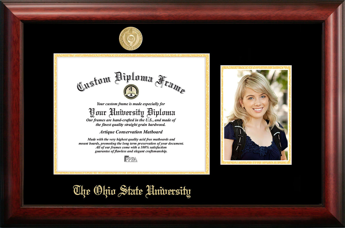 Gold Embossed Diploma Frame with 5 X7 Portrait N5435