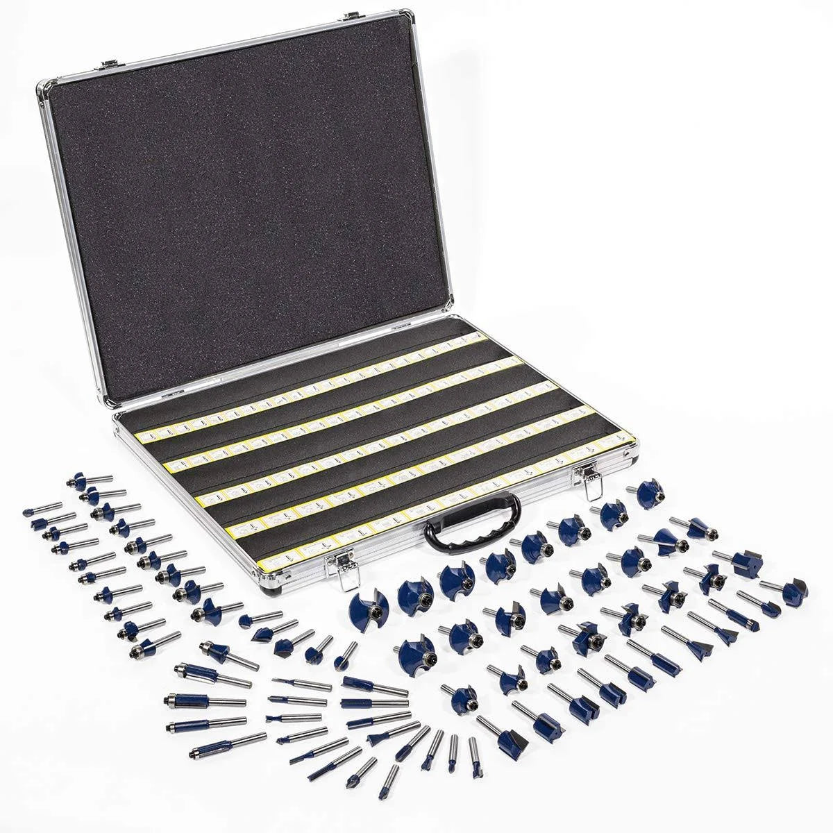 80 Piece 1/4 in. Tungsten Carbide 3-Blade Router Bit Set D226225