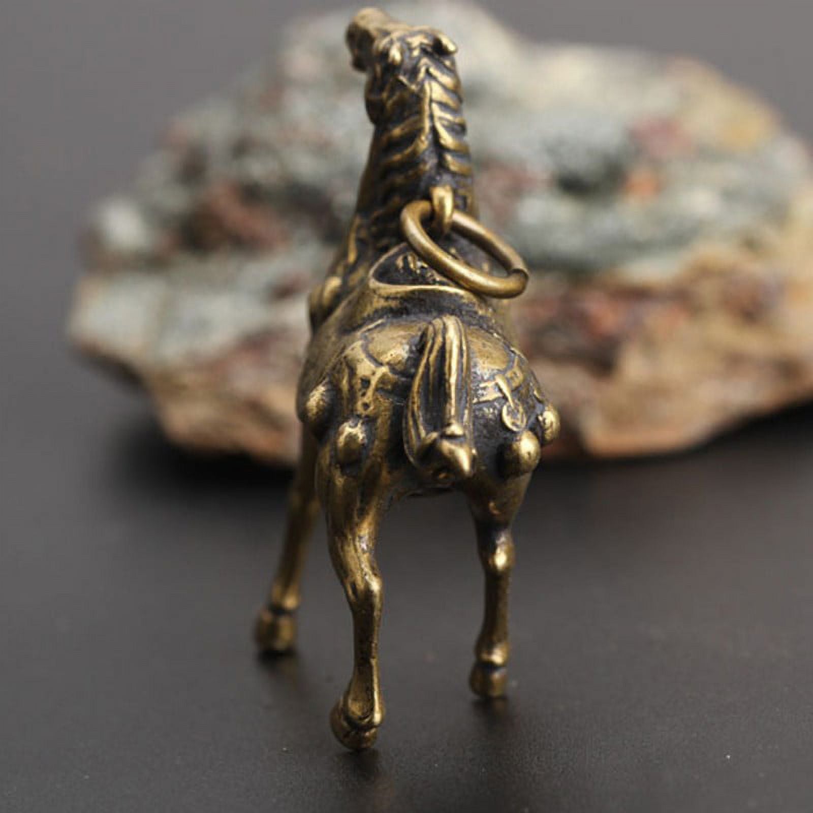 Copper Race Horse Miniature Figurines Ornament Decorations E406