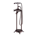 Oil Rubbed Bronze Claw Foot Tub Faucet with Hand Shower Q40771