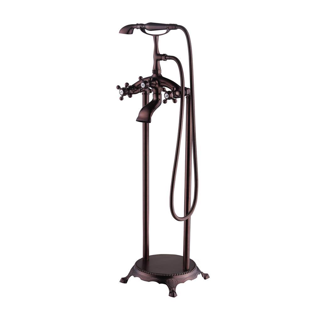 Oil Rubbed Bronze Claw Foot Tub Faucet with Hand Shower Q40771