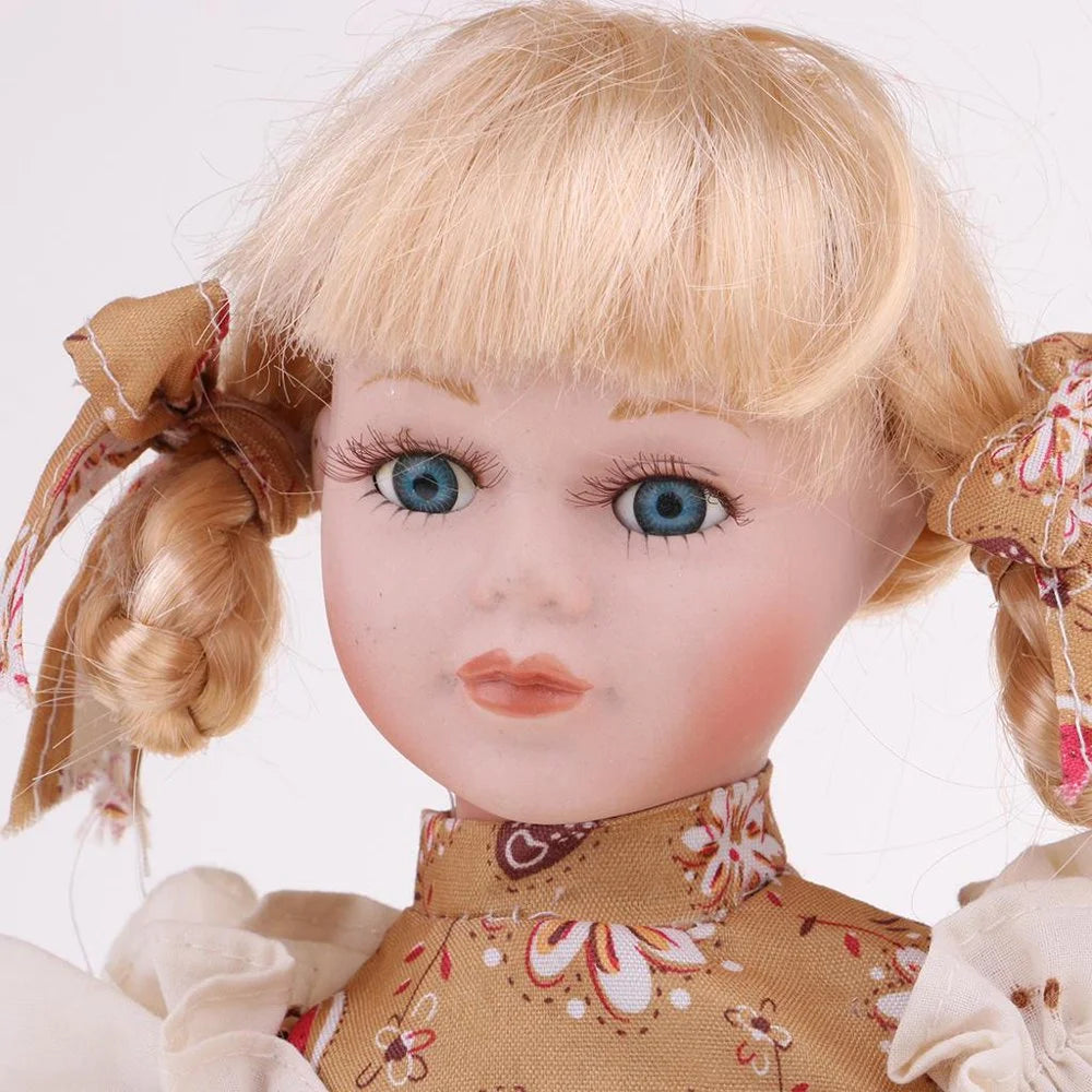 30cm Porcelain Doll Figure with Stand O66501