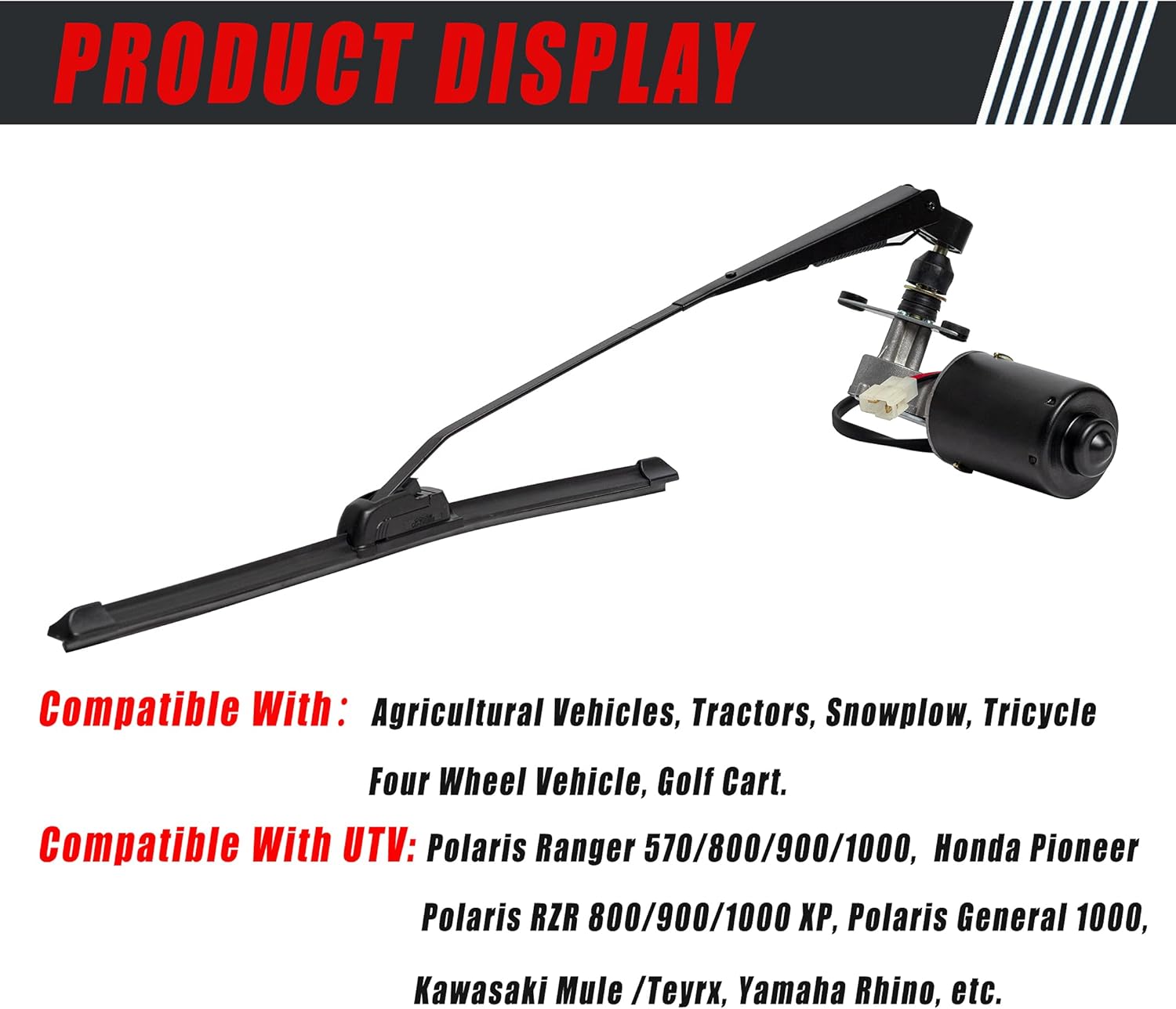 12V Electric Windshield Wiper Kit Pack of 2 U2658