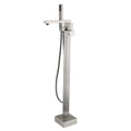 Single Handle Freestanding Bath Tub Faucet in Brushed Nickel Z192463