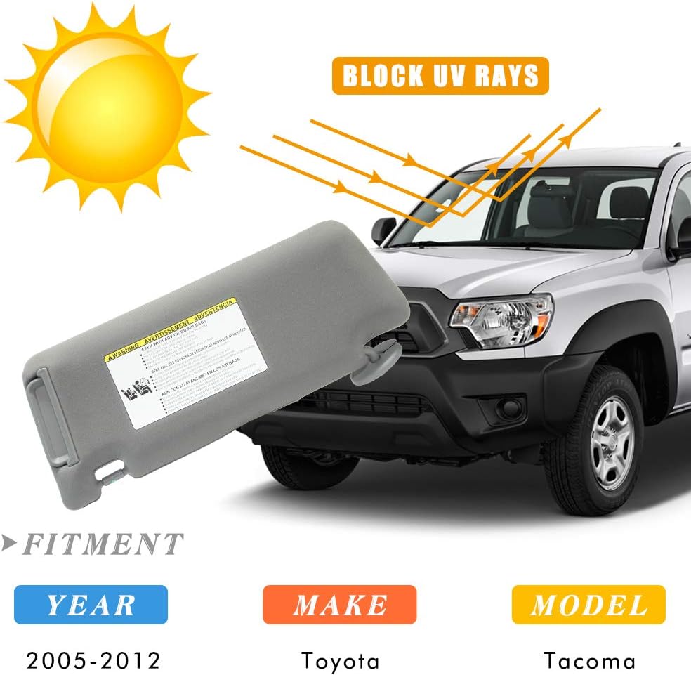 Gray Sun Visor Assembly Pack of 2 D471
