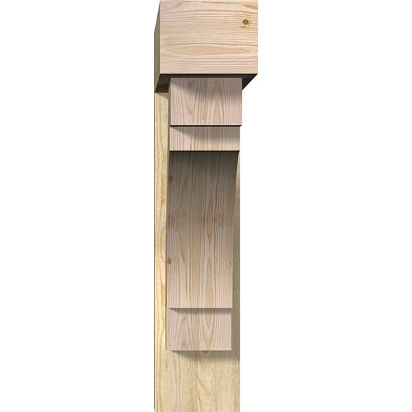 8x22W x 36x22D x 36x22H Douglas Fir Bracket with Offset Brace K261