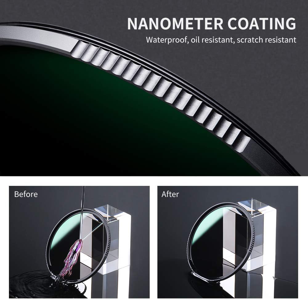 67mm Fixed ND Lens Filter Kit with 28 Layers Multi-Coated HD Optical Glass and 4-Filter Pouch I373
