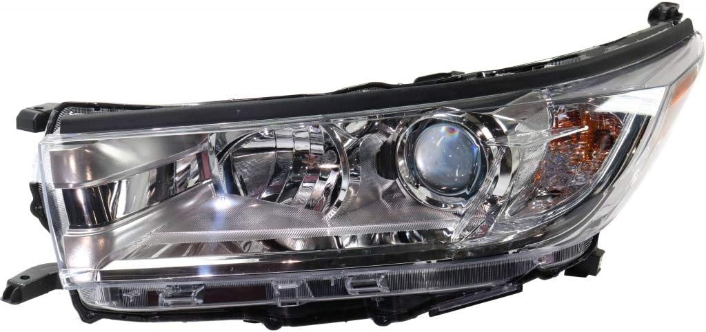 Driver Side Headlight Assembly Chrome Bezel F36479