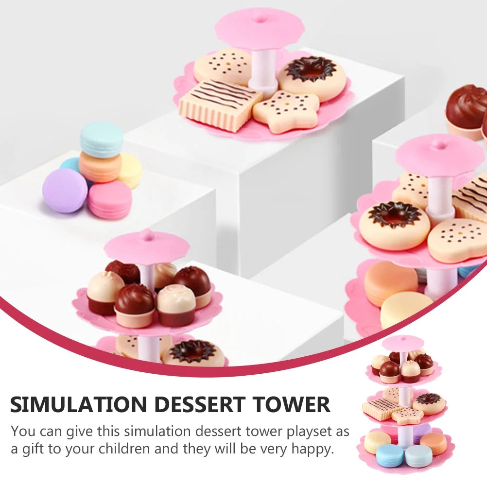 Kids Simulation Macaron Cake Toys D207069