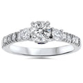 1ct Diamond & Blue Sapphire Engagement Ring 950 Platinum B270