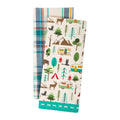 Blue and White Rectangular Dishtowels Set of 2 L6930