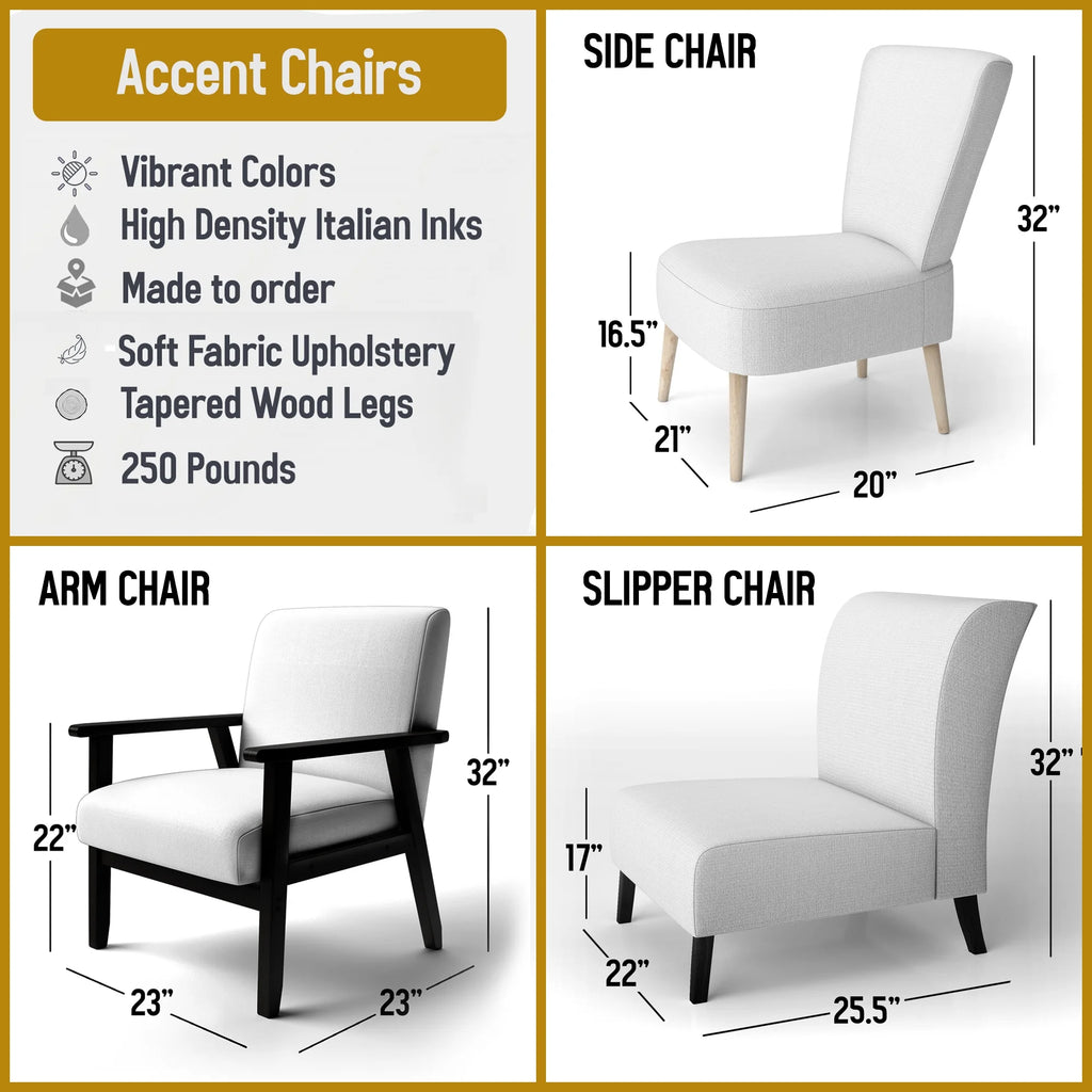 Beige Floral Upholstered Accent Chair and Arm Chair Z9172