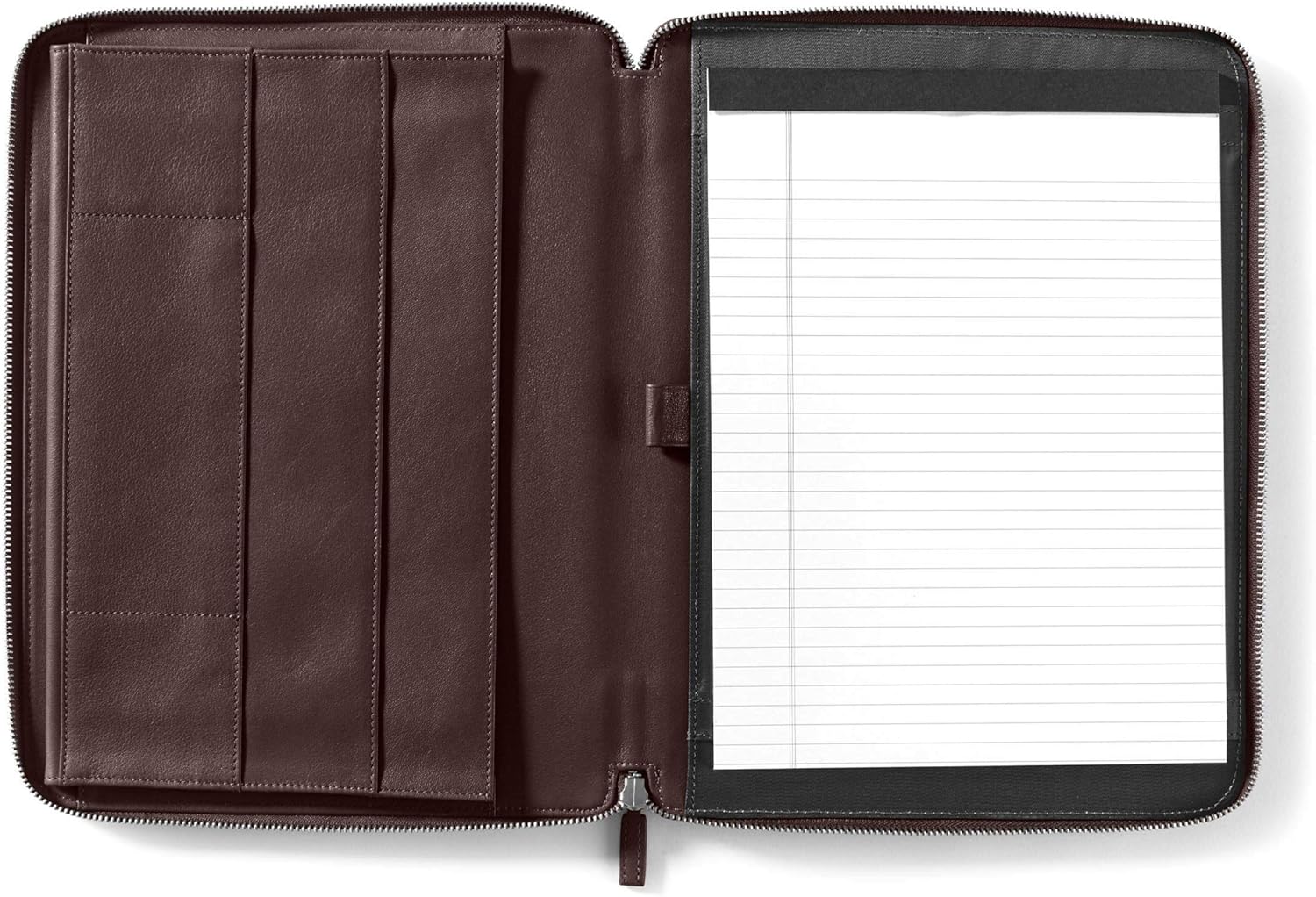 Cognac Zippered Portfolio with Interior Tablet Pocket U2491