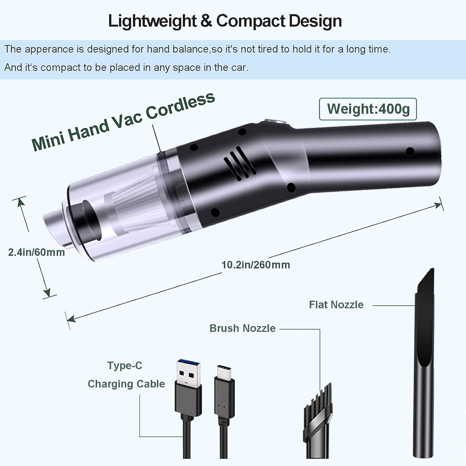 Wireless Cordless Handheld Car Vacuum Cleaner V67913