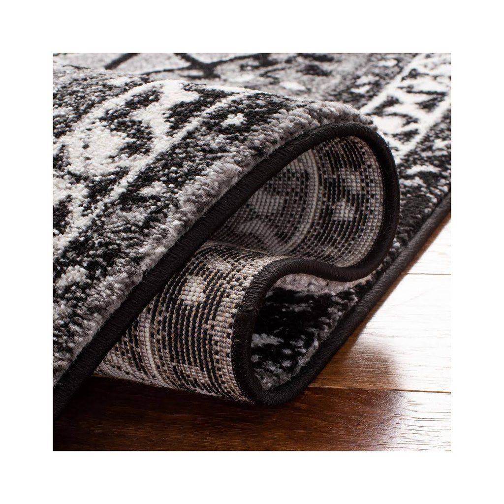 Grey / Black Vintage Rug P5558
