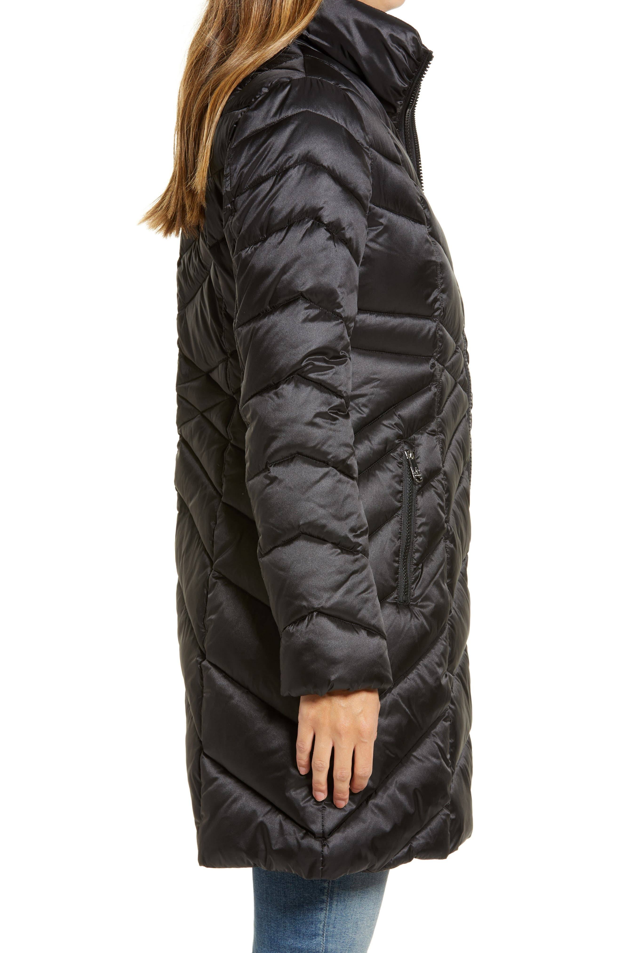 Grey Hooded Puffer Coat I442876