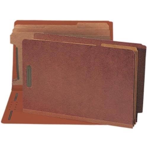 Red End Tab Pressboard Classification Folders with Fasteners Z95156