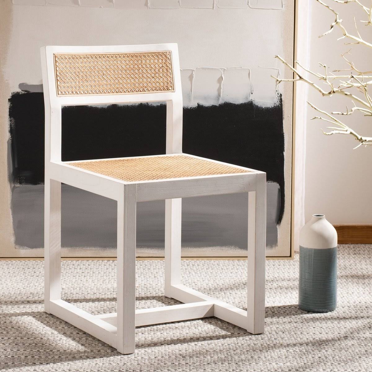 Black/Natural Cane Dining Chair I48354