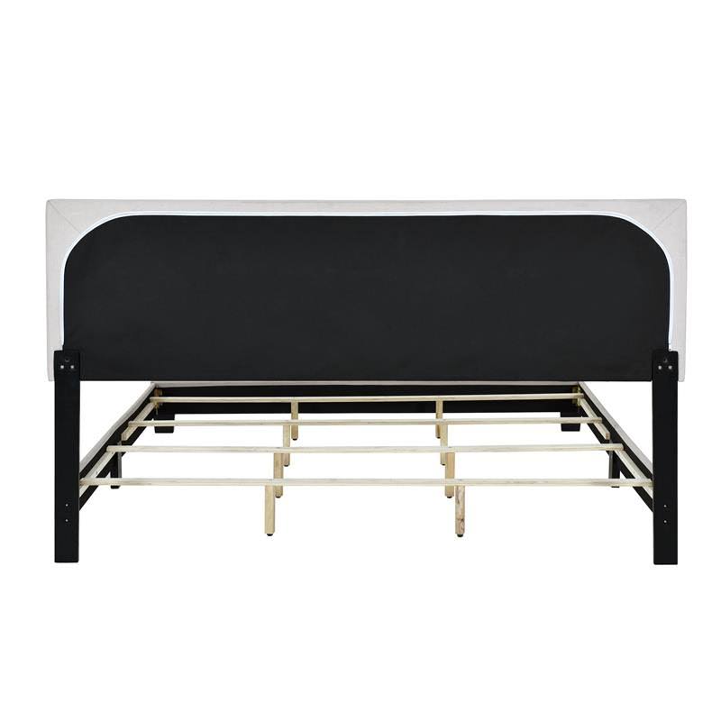 Queen Nail Trim Bed - Fog Gray B84932