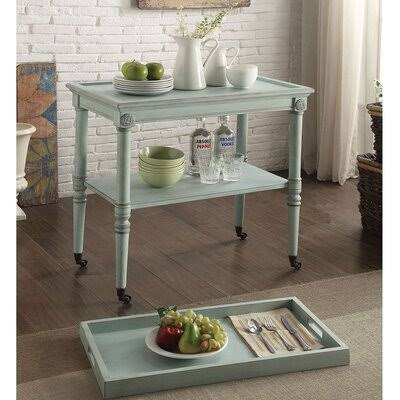 Green Mobile Bar Cart W100