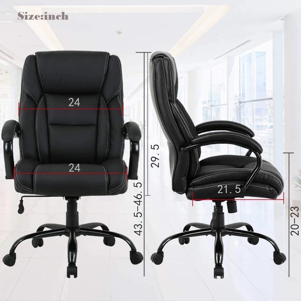 Black High Back PU Leather Executive Office Chair E740432