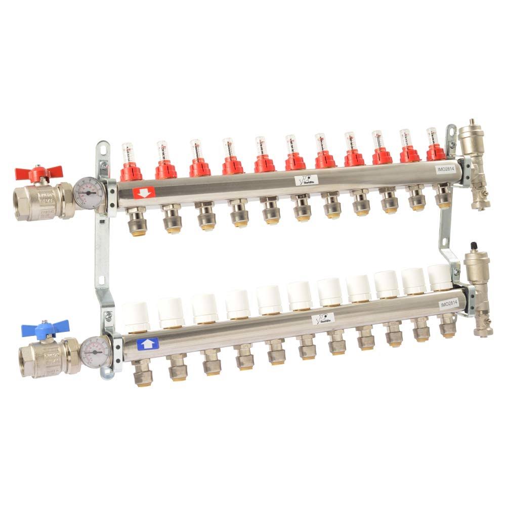 11-Port Radiant Manifold, Stainless Steel M48184