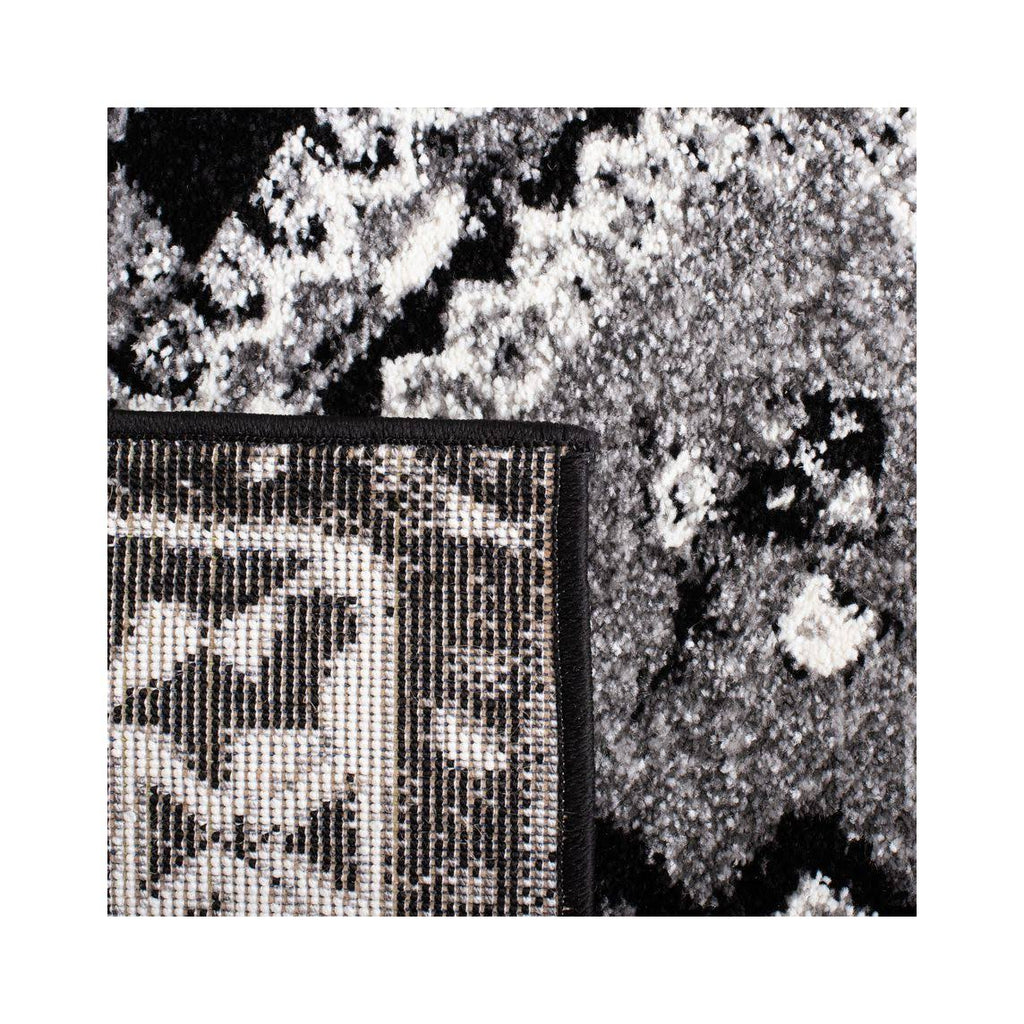 Grey / Black Vintage Rug P5558