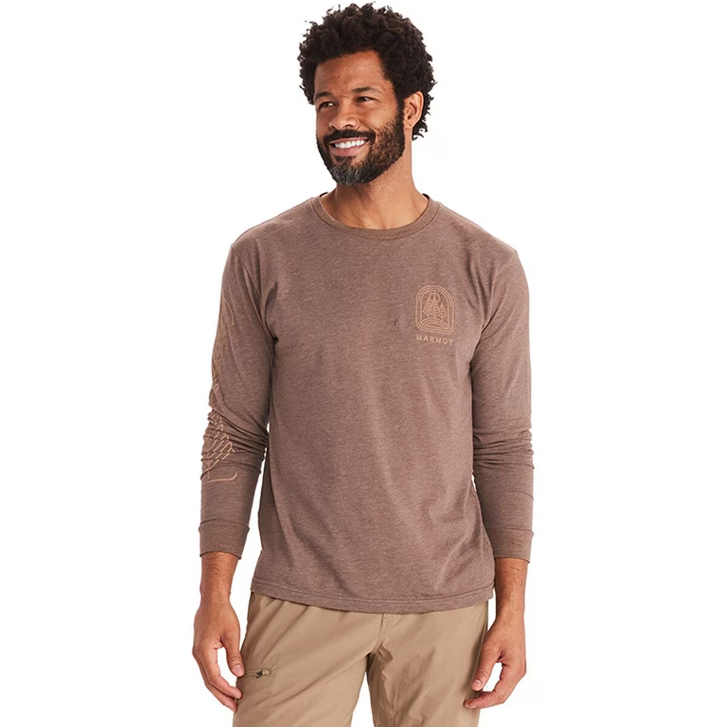 Brown Heather Long-Sleeve T-Shirt B9883