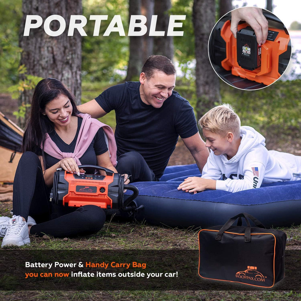 Heavy Duty Portable Tire Inflator with Pressure Gauge C12636
