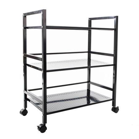 Black 3 Tiers Storage Cart with 4 Wheels I309