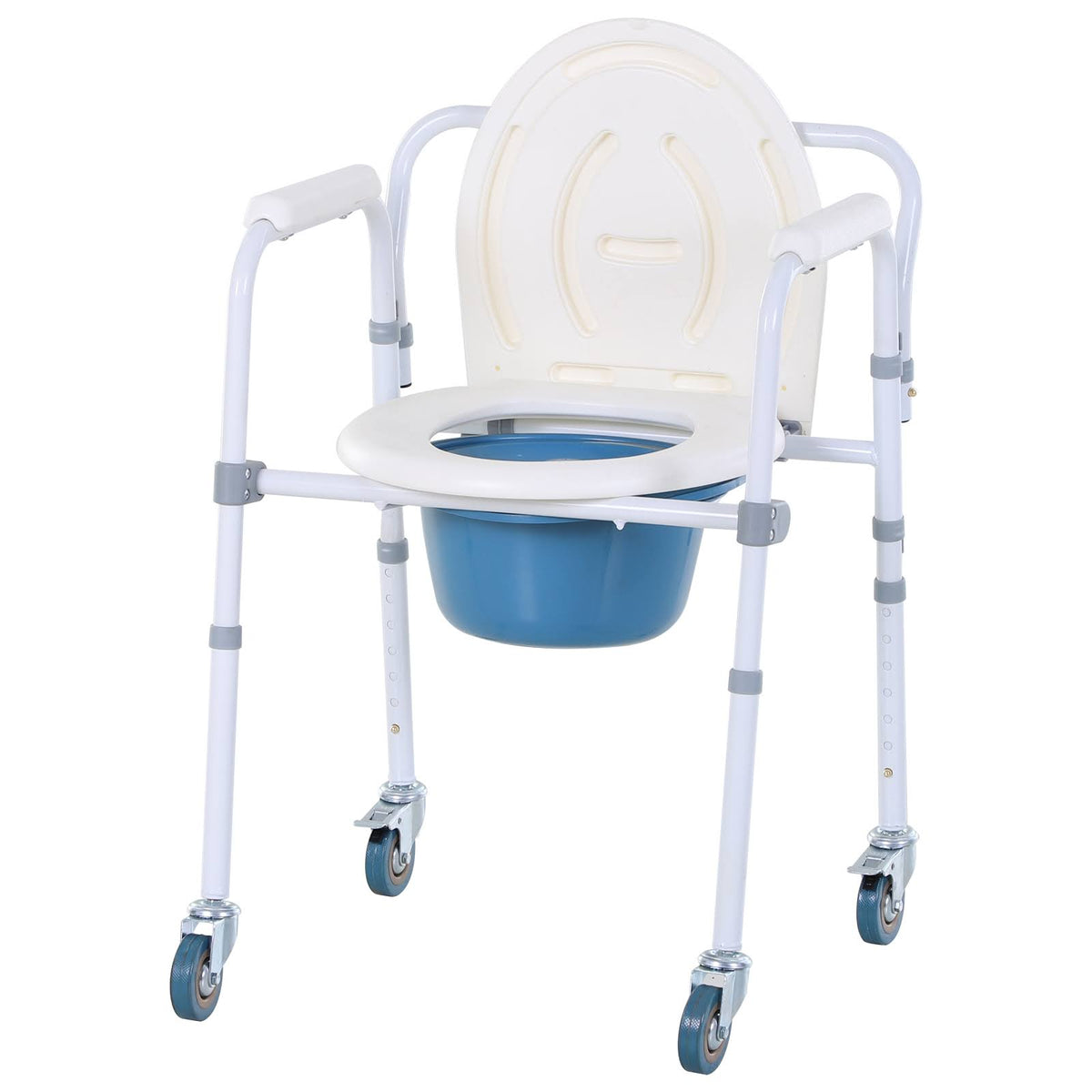 Mobility Assist Commode Shower Transport Medical Rolling Chair K784197