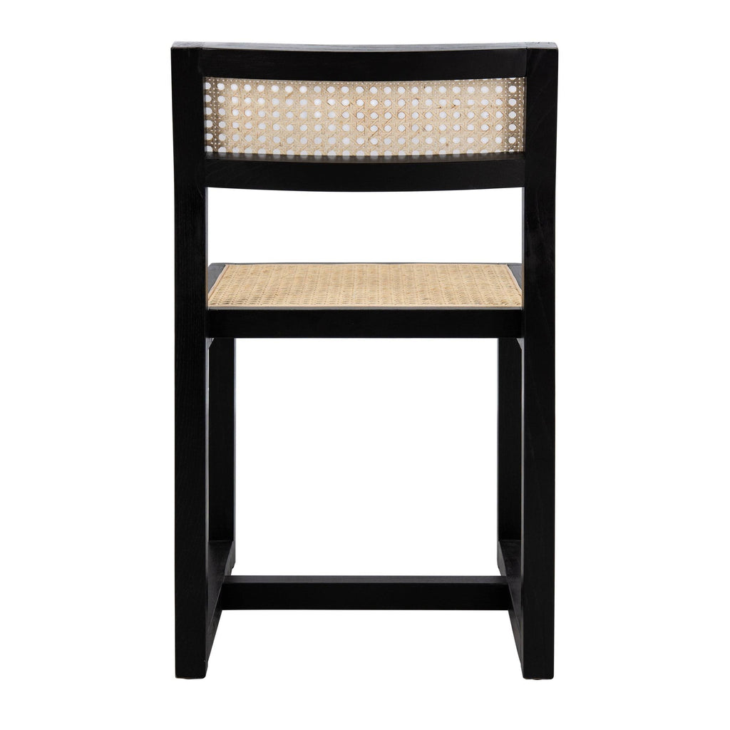 Black/Natural Cane Dining Chair I48354