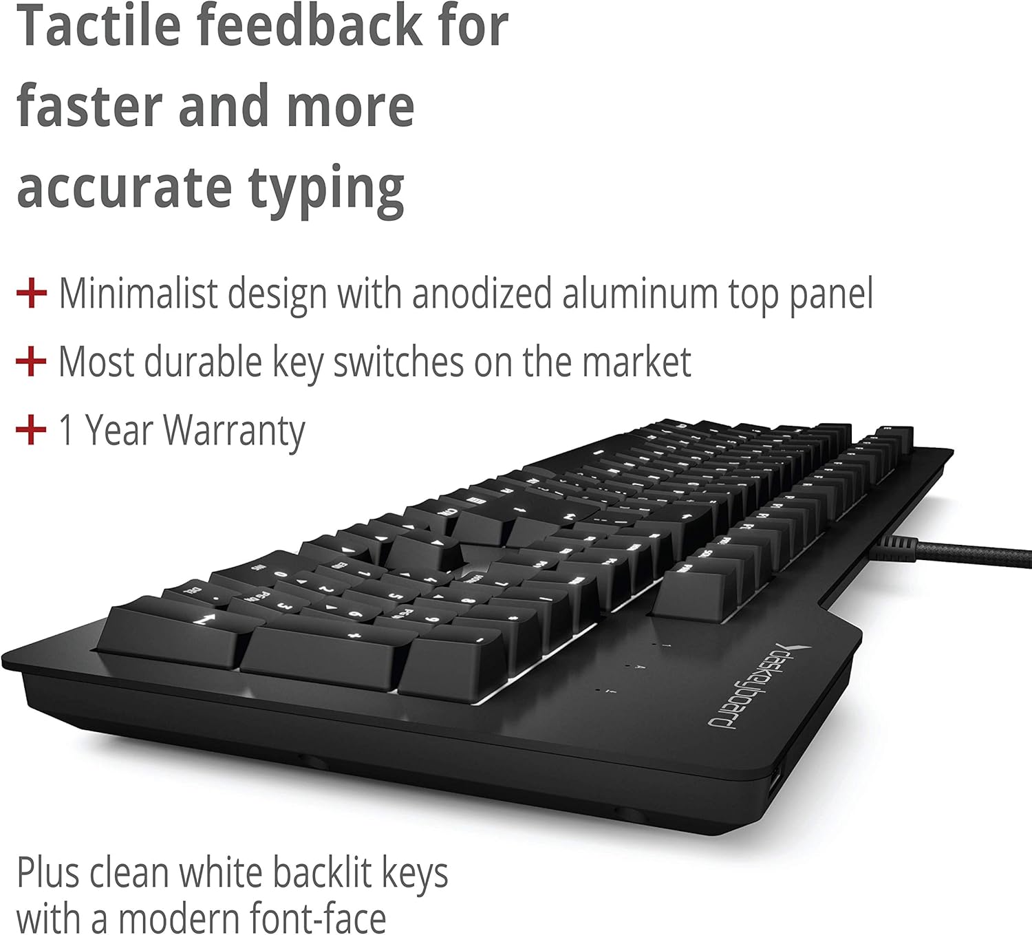 Black Wired Mechanical Keyboard with Cherry MX Brown Switches Z987047
