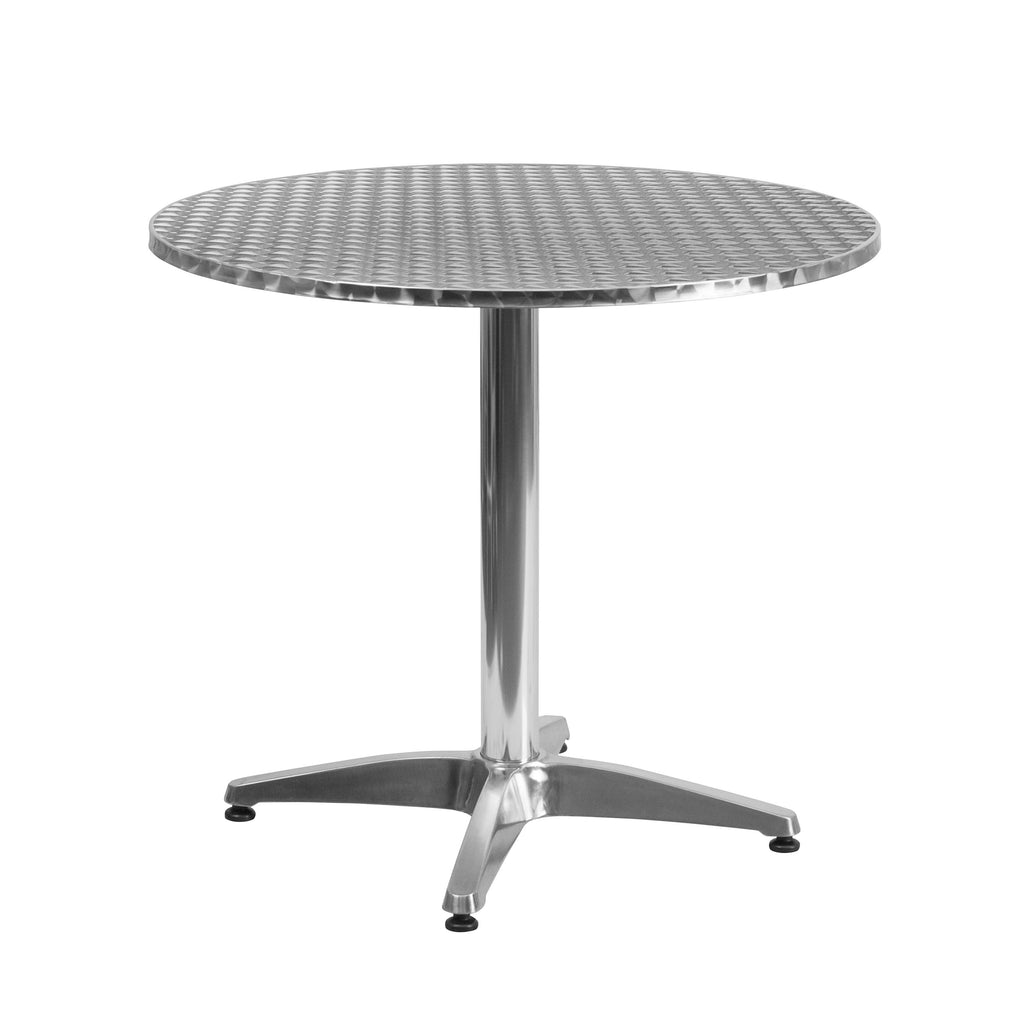 31.5-inch Round Aluminum Indoor Outdoor Table with Base R47856