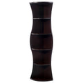 Walnut Wood 5-Shelf Corner Bookcase Q630385