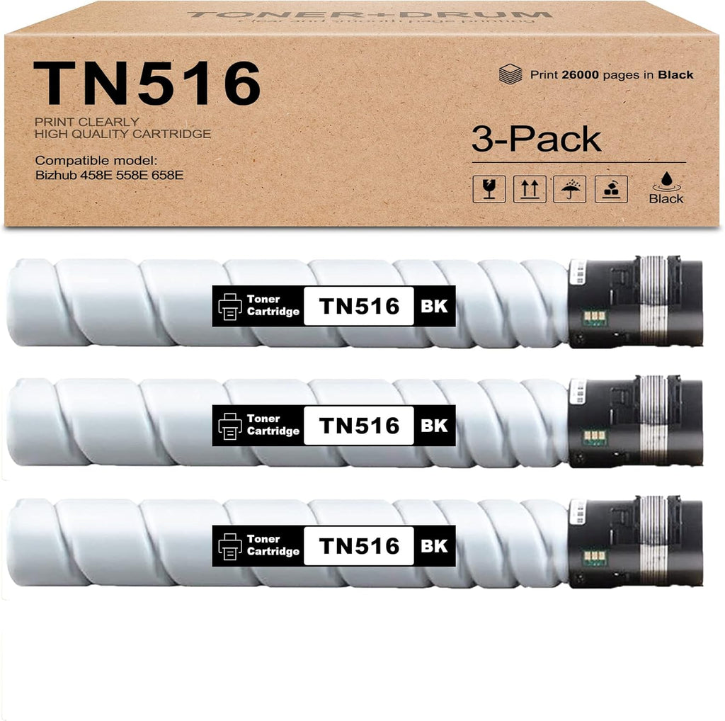 Toner 3 Pack Ink Cartridge for Bizhub 458E 558E 658E Printer M1406