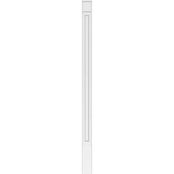 Raised Panel PVC Pilaster with Decorative Capital and Base (Pair) Y1565