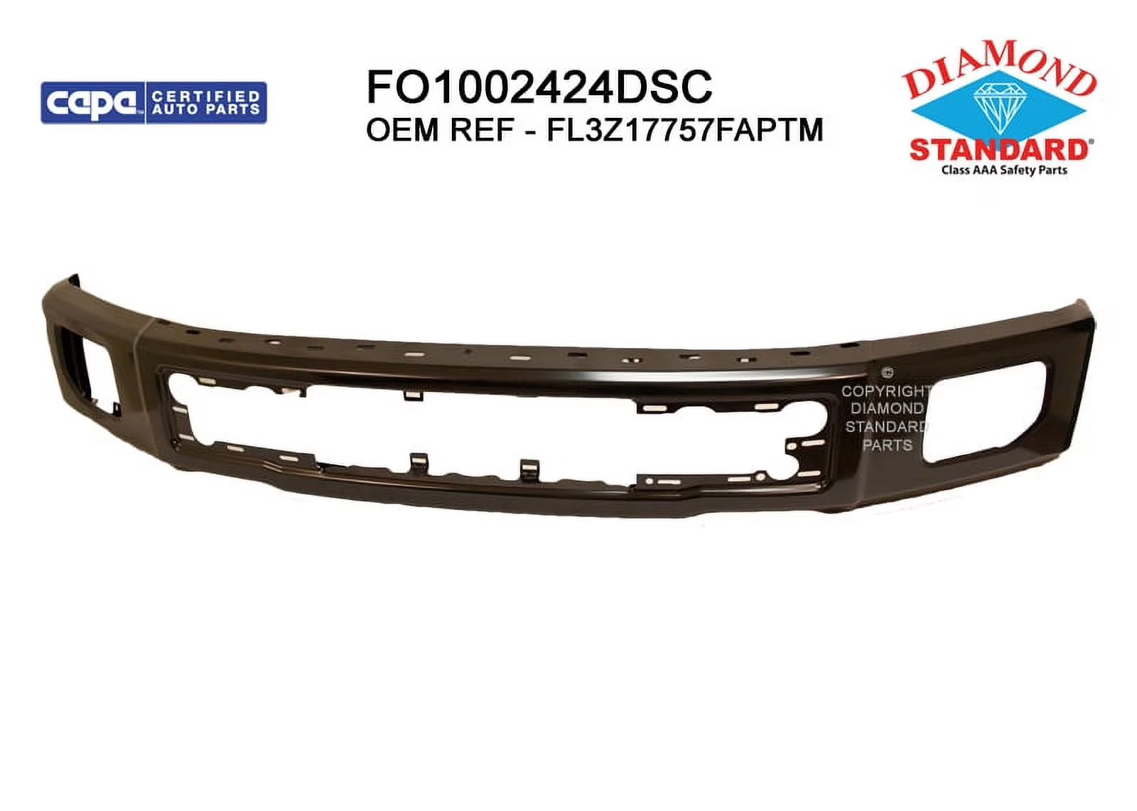Steel Front Bumper Face Bar with Fog Lights T8313