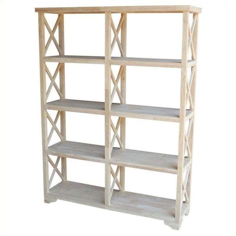 Unfinished 4-Tier Double Shelf Unit X79687