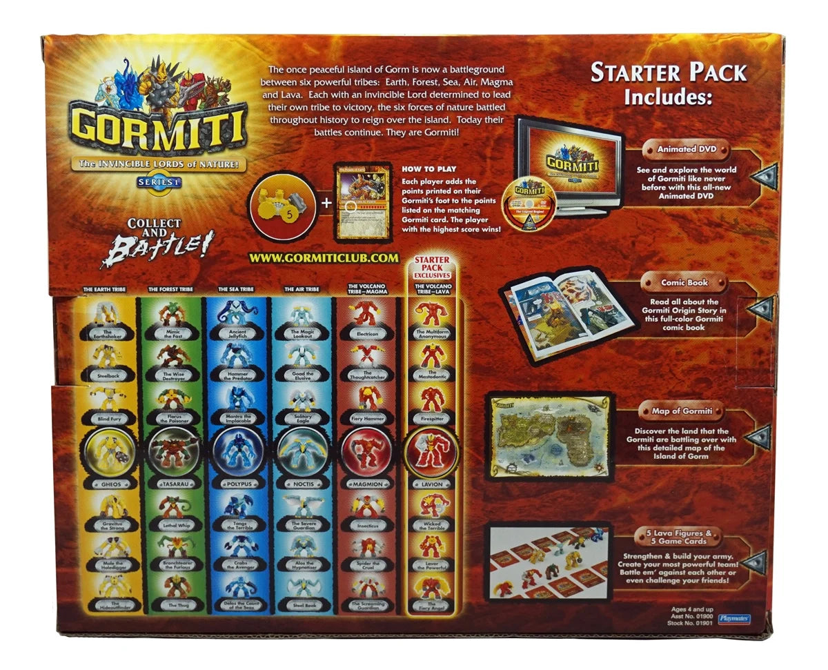 5 Lava Figures + 5 Game Cards + Animated DVD + Comic Book + Map of Gormiti I401149