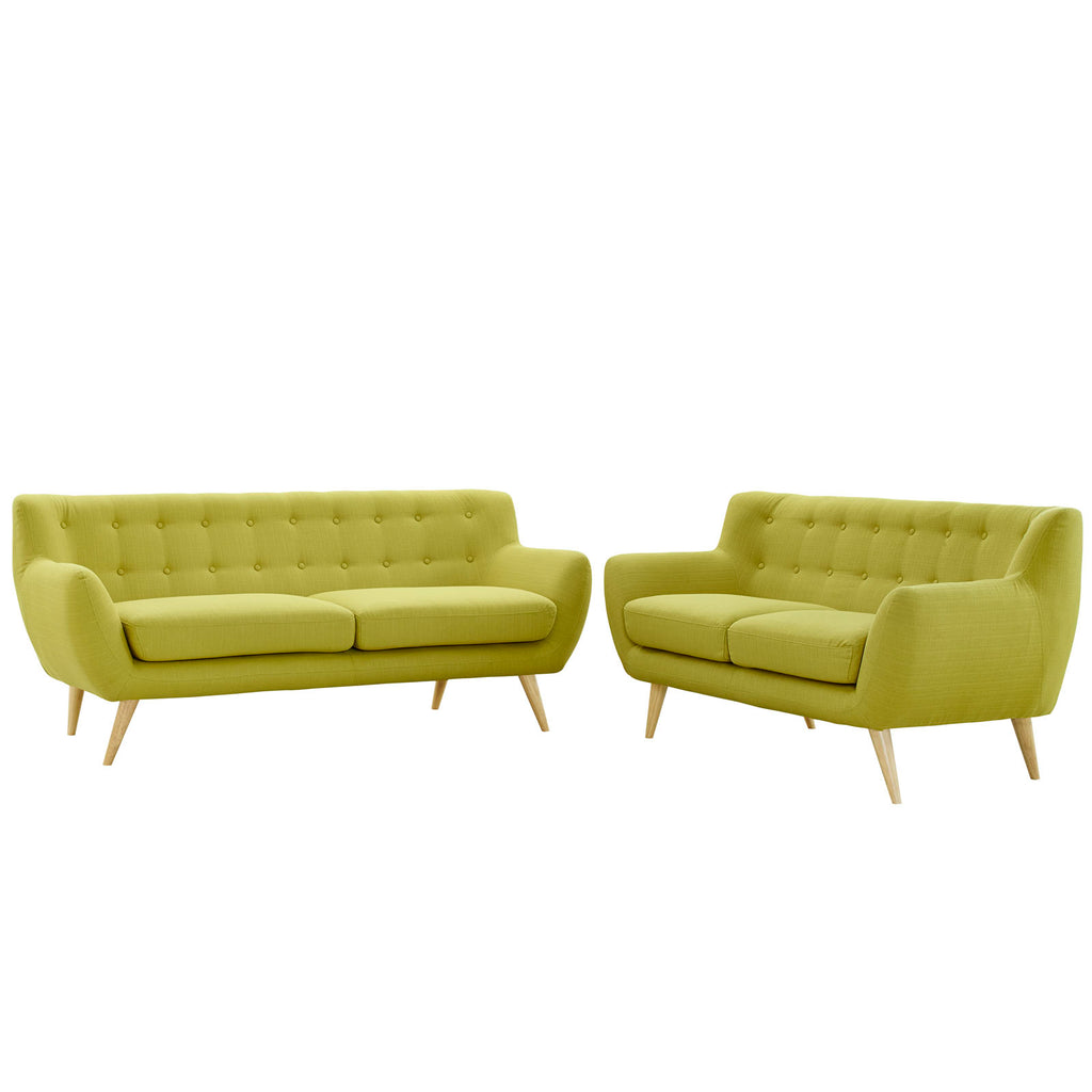 Green Fabric Two PCS Living Room Set S59870