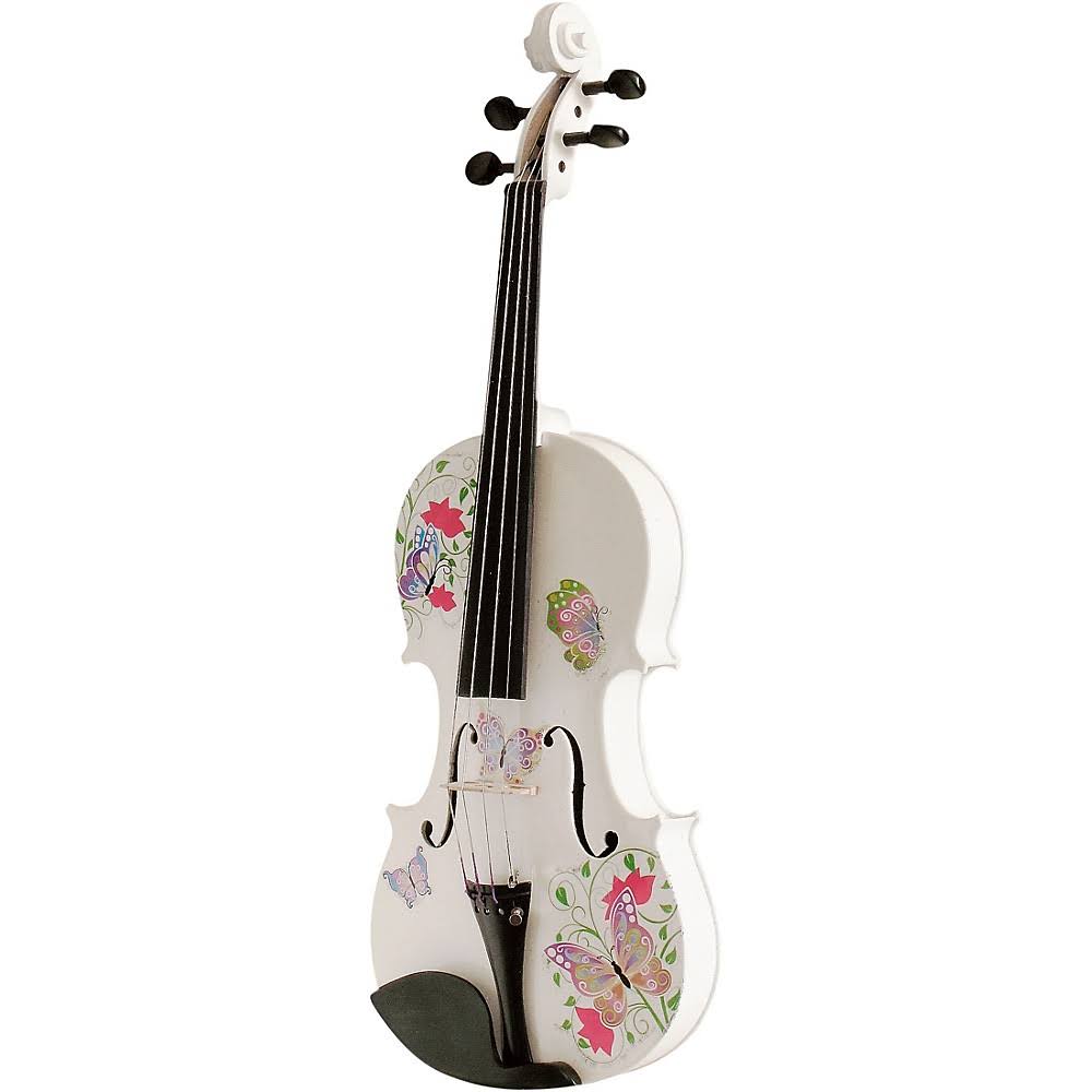 White Glitter Violin Outfit 4/4 S24769