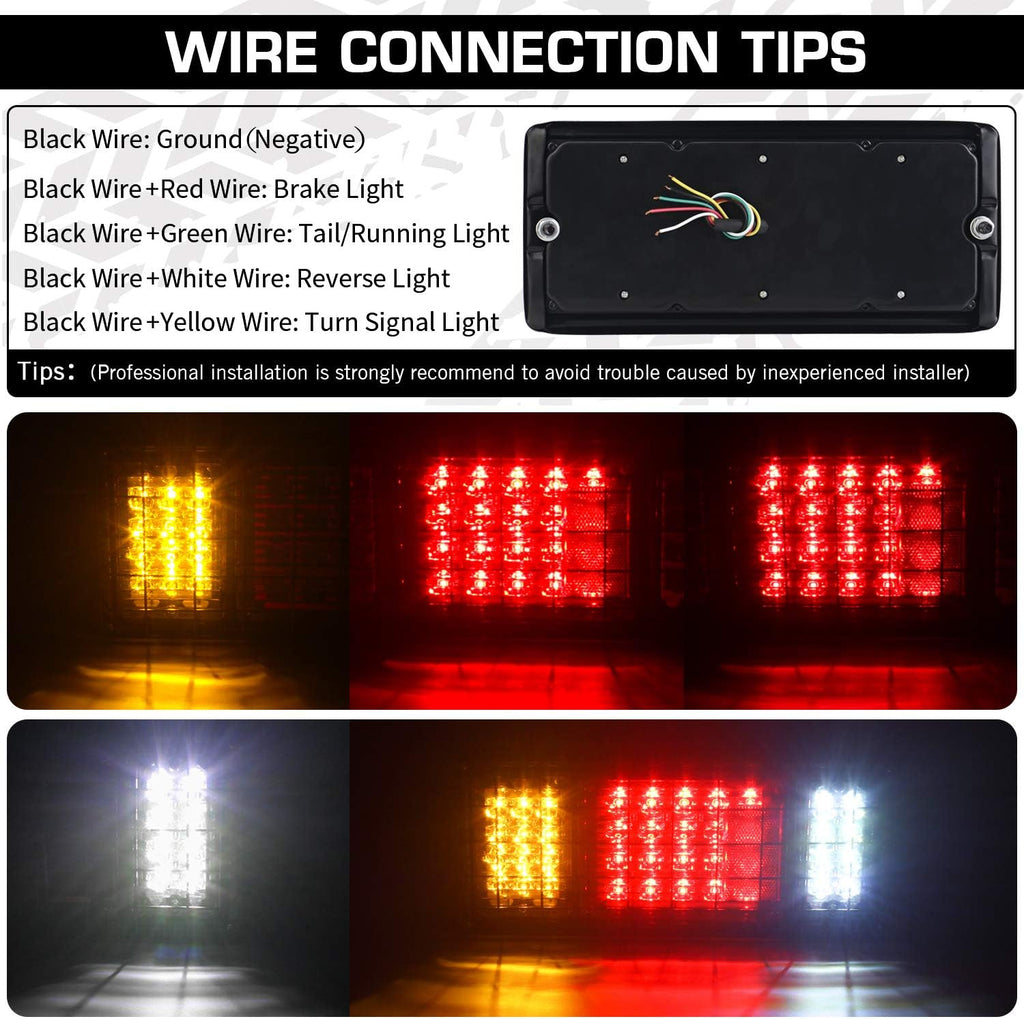 40 LED Truck Tail Light Bar with Iron Net Protection Q5057
