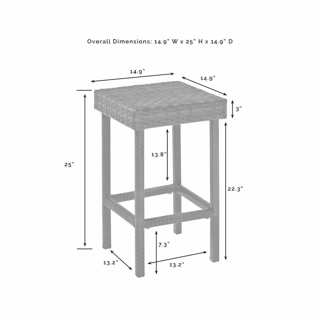 Metal Counter Stool in Brown (Set of 2) K88591